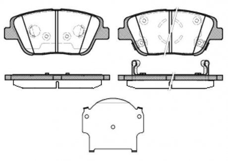 Комплект тормозных колодок, дисковый тормоз WOKING P15233.02 (фото 1)