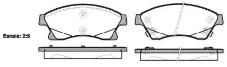 Комплект гальмівних колодок, дискове гальмо WOKING P15313.12 (фото 1)