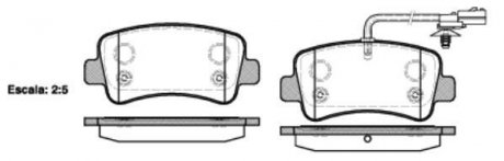 Колодки дискові гальмові, задні, 10- WOKING P15393.01