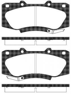 Колодки гальмівні диск. перед. (Remsa) Toyota Hilux 08>15 (P15683.04) WOKING P1568304 (фото 1)