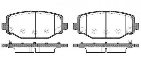 Колодки гальмівні диск. задн. (Remsa) Dodge Journey 08>12 (P15833.04) WOKING P1583304 (фото 1)