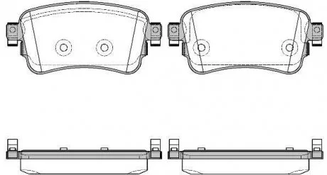 Колодки гальмівні диск. задн. (Remsa) PSA Expert Jumpy 16> / Opel Vivaro 19> / Toyota Proace 18> (P16203.00) WOKING P1620300