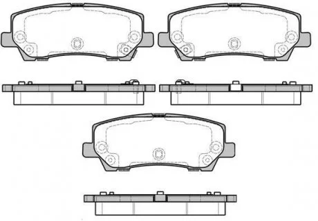 Колодки тормозные дисковые Ford Mustang 15&gt; / задн WOKING P1721315 (фото 1)
