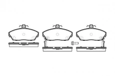 Колодки тормозные дисковые передние Honda Civic vii 1.3 00-06,Honda Civic vii 1. WOKING P237302