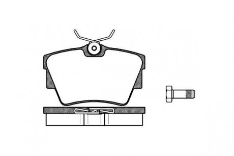 Колодки дискові гальмові, задні, 01- (тип LUCAS) WOKING P4913.30 (фото 1)