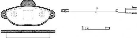 Колодки гальмові дискові передні Fiat 500 1.2 07-,Fiat 500 c 1.2 09-,Fiat Fio WOKING P514321