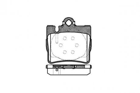 Колодки тормозные дисковые задние MB S-CLASS (W220) (98-06) WOKING P670300 (фото 1)