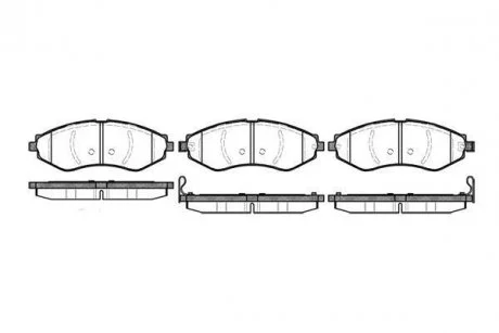Колодки тормозные Gentra/Kalos/Lacetti/Nubira/Rezzo (00-22) WOKING P7453.22