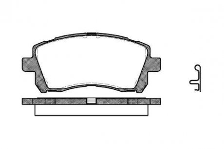 Колодки гальмові дискові передні Subaru Outback (bl, bp) 2.5 03-10 (P7553.02) WOKING P755302 (фото 1)