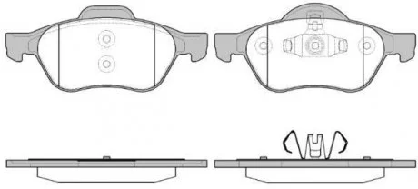 Тормозные колодки перед. Renault Megane/Scenic/Clio 02- (ATE) WOKING P8623.40
