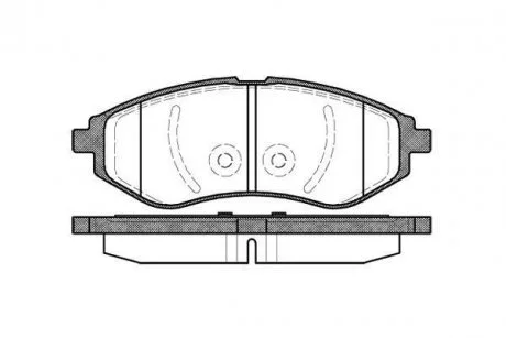 Комплект тормозных колодок, дисковый тормоз WOKING P8863.00