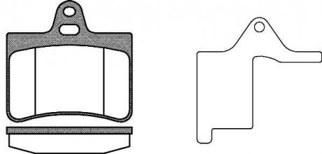 Комплект тормозных колодок, дисковый тормоз WOKING P9303.20 (фото 1)