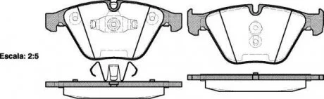 Тормозные колодки перед. BMW 3 (E90)/5 (E60)/7 (E65) 02-13 (ATE) WOKING P9573.10