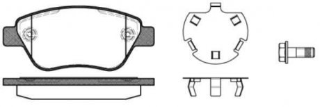 Комплект тормозных колодок, дисковый тормоз WOKING P9583.30
