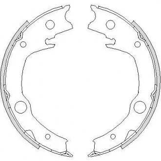 Колодки ручного гальма Corolla 02-07/Avensis 03-08/Echo 99-05 WOKING Z4729.00