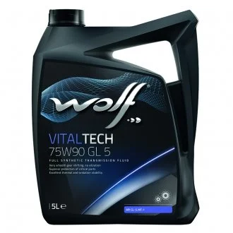 VITALTECH 75W90 GL 5 5Lx4 ▪ API GL-5 ▪ API MT-1 ▪ MAN 341 Z-2 ▪ MAN 342 M-3 ▪ MB 235.8 ▪ SCANIA STO 1:0 Wolf 8304002 (фото 1)