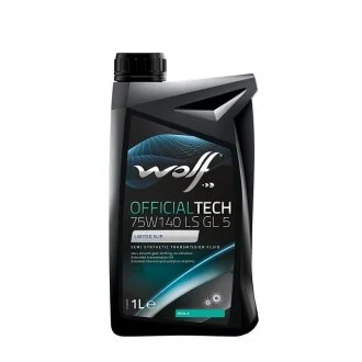 OFFICIALTECH 75W140 LS GL 5 1Lx12 ▪ API GL-5 ▪ BMW MSP/A ▪ MIL MIL-L-2105 C ▪ MIL MIL-L-2105 D Wolf 8304200