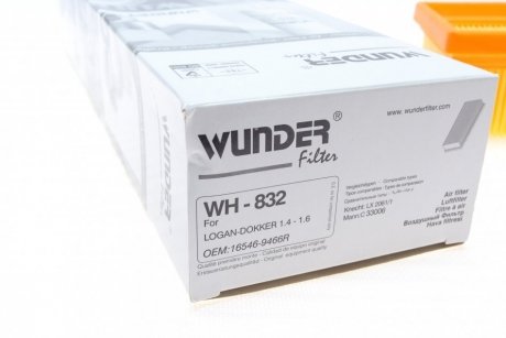 Фільтр повітряний Wunder WH 832