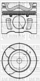 Поршень с кольцами і пальцем (размер отв. 85.00/STD) CITROEN 2.0HDi/BlueHDi 06- (DW10CTED4 2.0 Hdi) Yenmak 31-04194-000