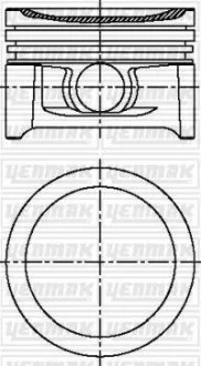 Поршень с кольцами і пальцем (размер отв. 63.50/STD) DM Smart 0.7 98- (M 160 E6AL B03 / B04 / B05) Yenmak 31-04720-000