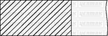 Комплект поршневих кілець (71,01/STD) (1,2/1,2/2,0) AUDI A1/A3 1.2TFSI, SKODA Fabia 1.2TSI, VW Golf/Polo/ Touran 1,2TSI Yenmak 91-09106-000