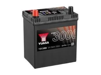 12V 36Ah SMF Battery Japan (1) Пусковий струм 330 (EN) Габарити 187х127х223 YUASA YBX3055
