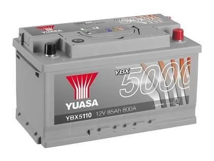 12V 85Ah Silver High Performance Battery (0) Пусковий струм 800 (EN) Габарити 317х175х175 YUASA YBX5110