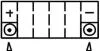 МОТО 12V 10,5Ah MF VRLA Battery (сухозаряженный) Пусковой ток 180 (EN) Габариты 150х87х130. +/- YUASA YTX12-BS (фото 2)