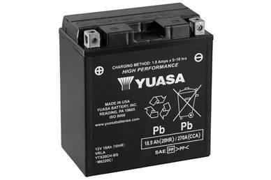 МОТО 12V 18,9Ah High Performance MF VRLA Battery (сухозаряжений) Пусковий струм 270 (EN) Габарити 150х87х161. Полярність: + / -
Необслуговуваний акумулятор. Комплектується упаковкою електроліту.Спеціальний компонент в складі рідин YUASA YTX20CH-BS