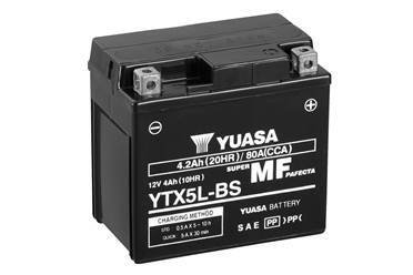МОТО 12V 4Ah MF VRLA Battery AGM (сузаряджений) Пусковий струм 80 (EN) Габарити 115х72х107. Полярність: -/+
Акумулятор, що не обслуговується. Технологія AGM (нерухомий електроліт). Покращена пускова потужність. Збільшений термін служби. YUASA YTX5L-BS