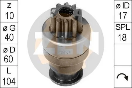 Бендікс стартера ZEN ZN0948