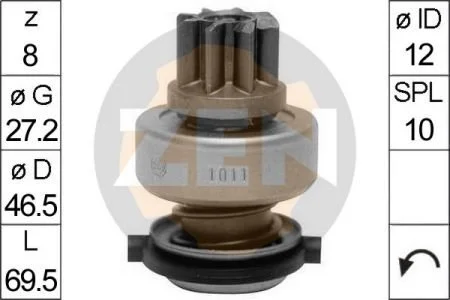 Бендікс стартера ZEN ZN1011