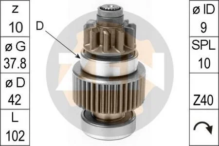 Бендікс стартера ZEN ZN1097 (фото 1)