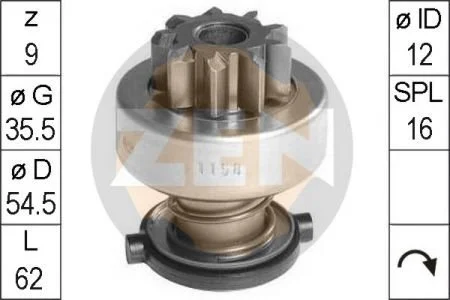 Бендікс стартера ZEN ZN1158