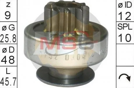 Бендикс стартера ZEN ZN1752