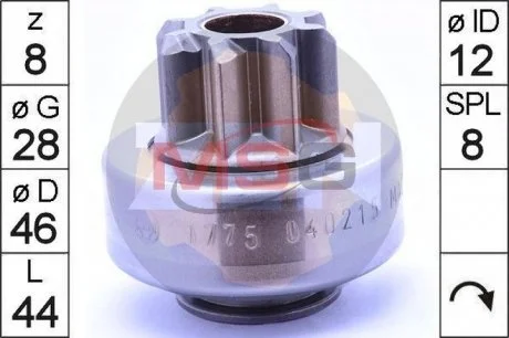 Бендікс стартера OE Hyundai/Kia 36145-23171 ZEN ZN1775