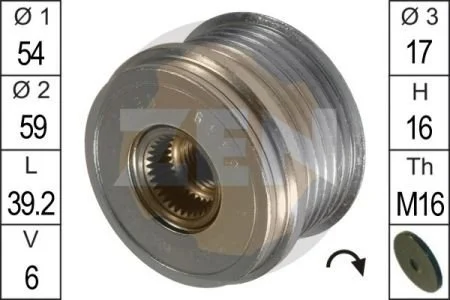Шкив генератора инерционный ZEN ZN5449