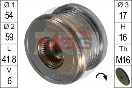 Шкив демпферный генератора ZEN ZN5453