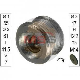 Шкив демпферный генератора ZEN ZN5502