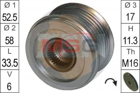 Шків демпферний генератор ZEN ZN5515