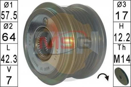 Шків демпферний генератор ZEN ZN5609
