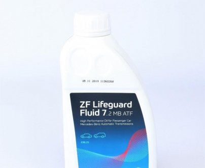 Масло Lifeguard Fluid 7.2 MB ATF для 7-ми ступенчатых АКПП ZF 5961.307.352 (фото 1)