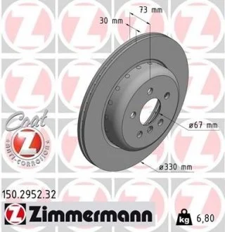TARCZA HAMULC. BMW 5 G30,F90 16- LT ZIMMERMANN 150.2952.32