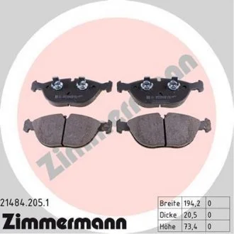 Гальмівні колодки ZIMMERMANN 21484.205.1