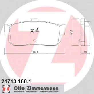 Гальмівні колодки ZIMMERMANN 21713.160.1