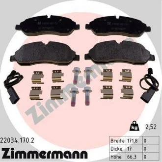 Гальмівні колодки дискові ZIMMERMANN 220341702