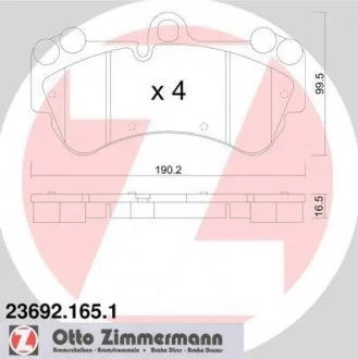 Гальмівні колодки ZIMMERMANN 23692.165.1