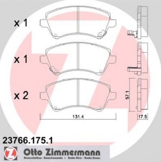 Гальмівні колодки ZIMMERMANN 23766.175.1