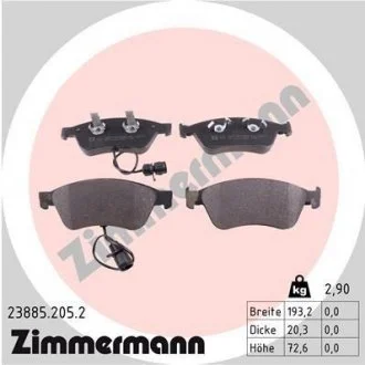 Гальмівні колодки дискові ZIMMERMANN 238852052