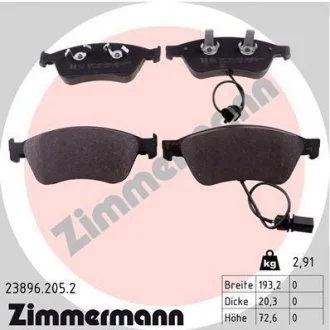 Гальмівні колодки ZIMMERMANN 23896.205.2